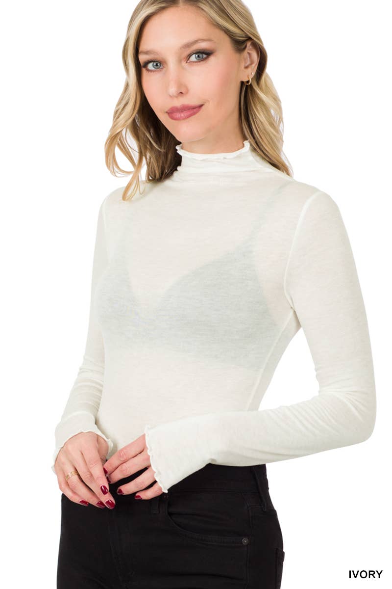 Mock Neck Layering Top