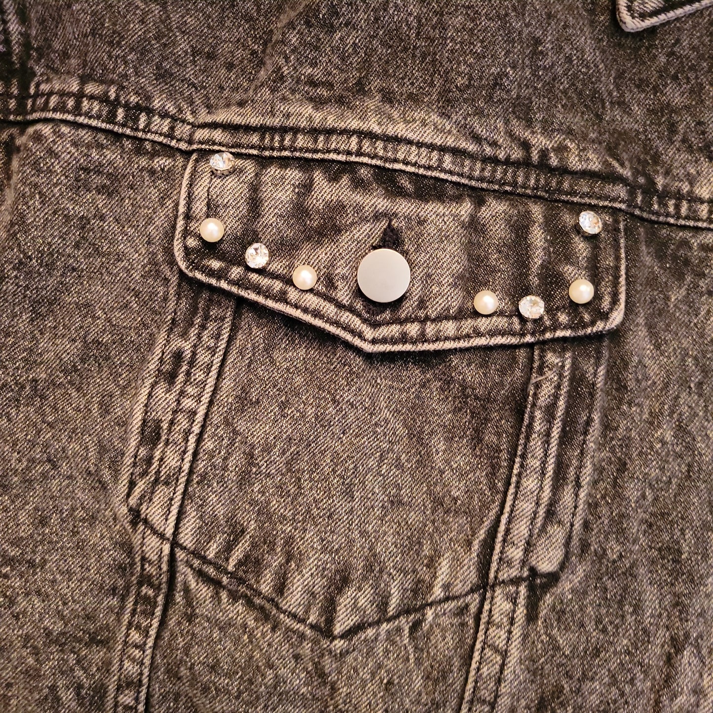Diamonds & Pearls Black Denim